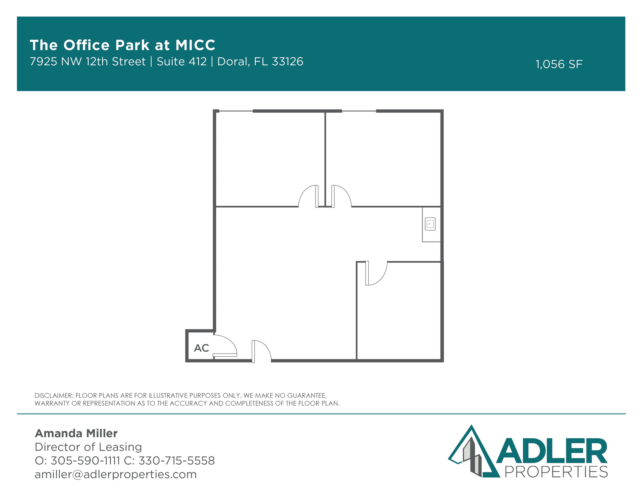 1200 NW 78th Ave, Doral, FL à louer Plan d’étage- Image 1 de 1