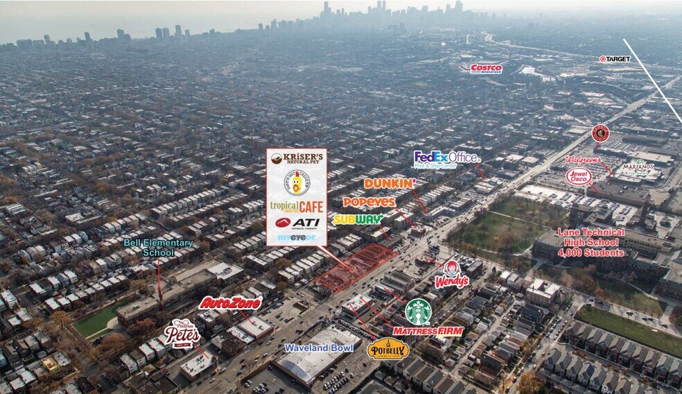 3621-3651 N Western Ave, Chicago, IL à louer - Aérien - Image 2 de 18