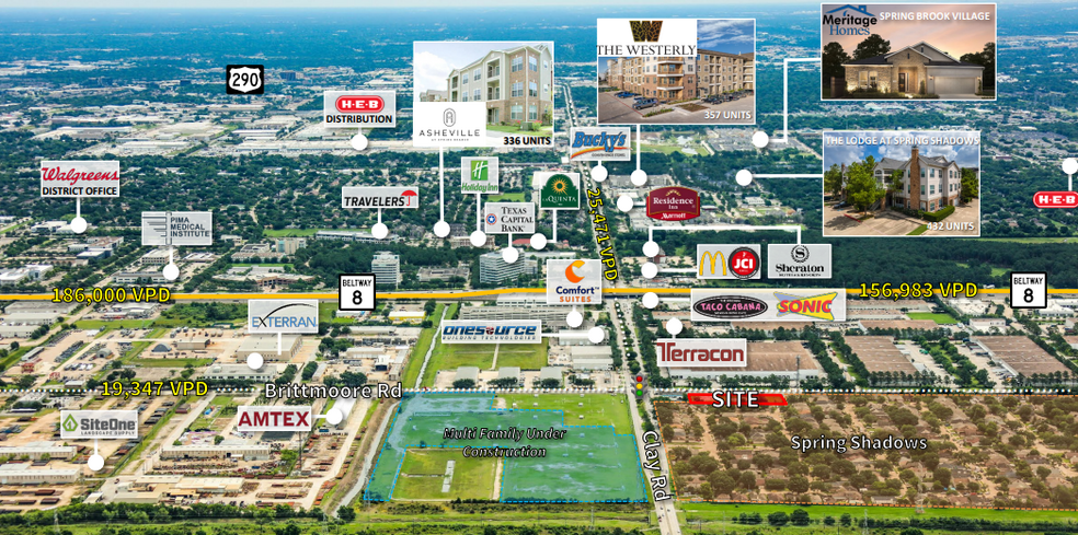 SWQ Brittmoore Rd & Clay Rd, Houston, TX for sale - Building Photo - Image 1 of 1