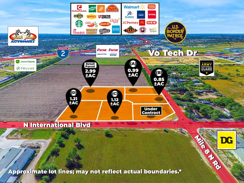 8 Mile N & FM 1015, Weslaco, TX for sale - Aerial - Image 2 of 5