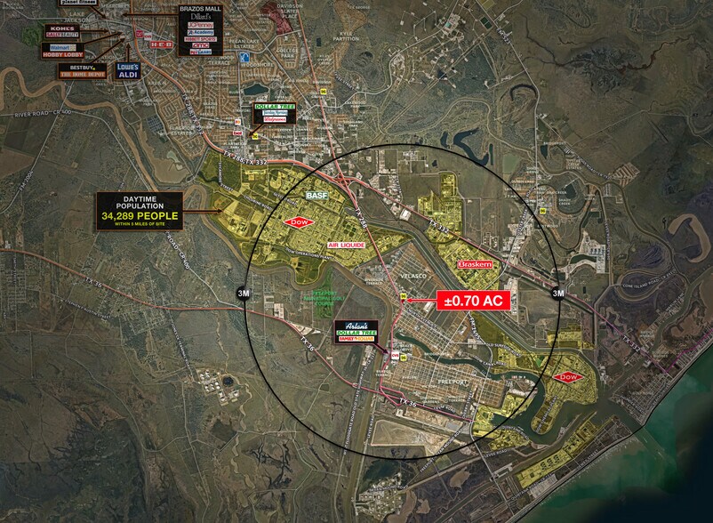 1208 N Brazosport Blvd, Freeport, TX à vendre - Aérien - Image 3 de 8