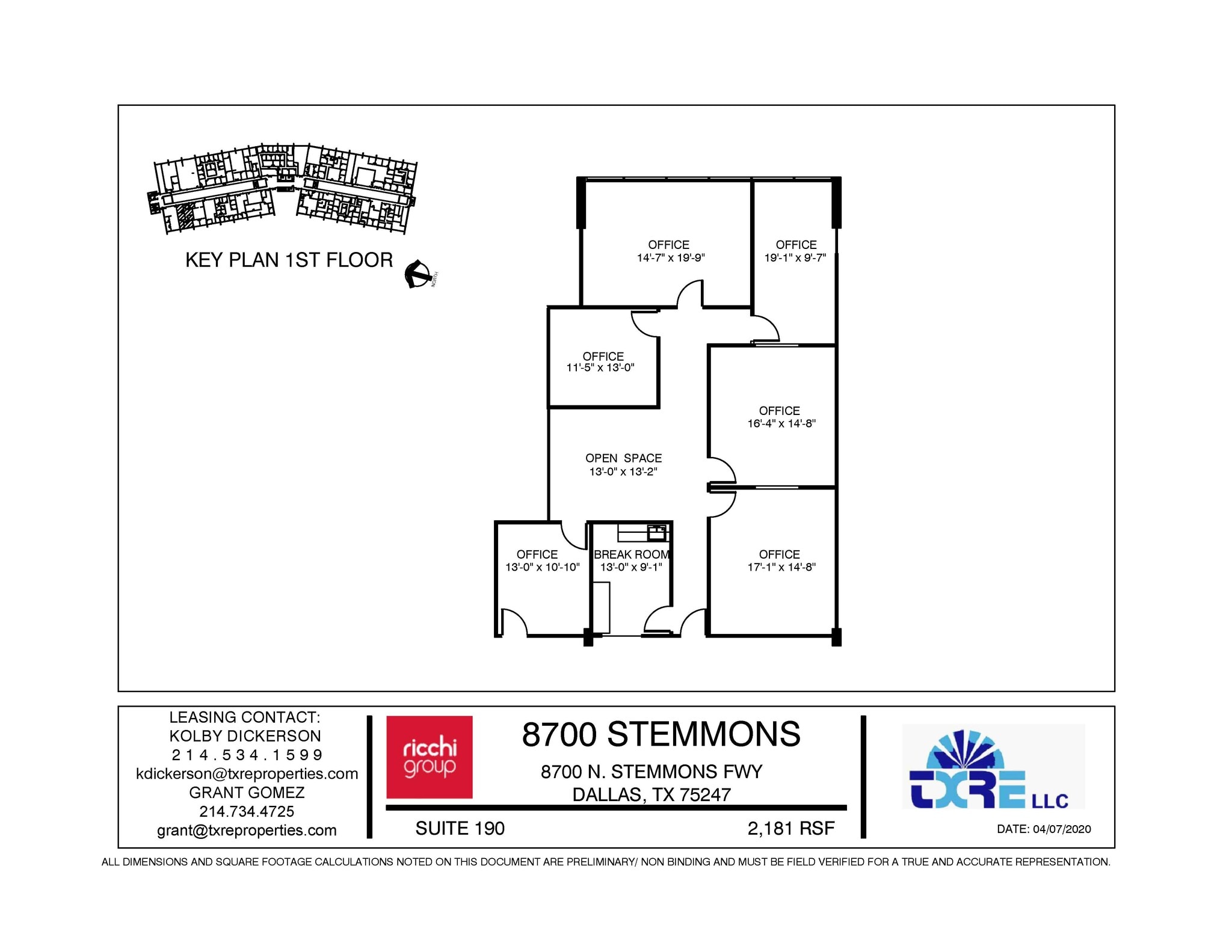 8700 N Stemmons Fwy, Dallas, TX for lease Floor Plan- Image 1 of 1