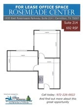 1930 E Rosemeade Pky, Carrollton, TX à louer Plan d’étage- Image 1 de 1