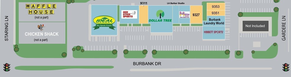 9301-9353 Burbank Dr, Baton Rouge, LA à louer - Plan de site - Image 2 de 7