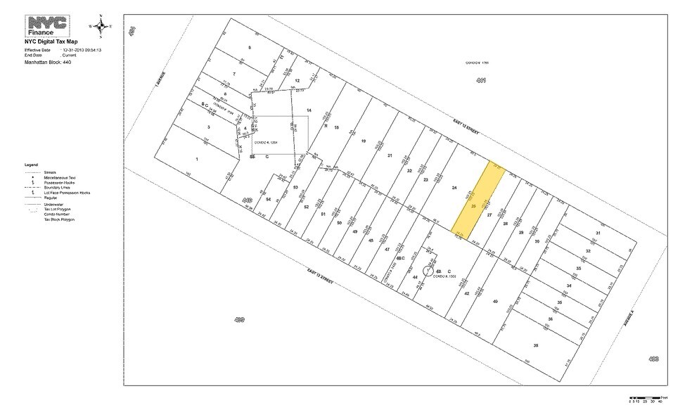 436 E 13th St, New York, NY à vendre - Plan cadastral - Image 3 de 7
