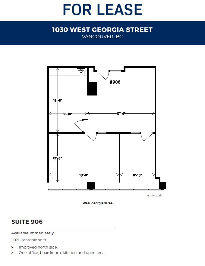 1030 W Georgia St, Vancouver, BC à louer Plan d’étage- Image 1 de 1