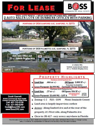 Plus de détails pour 2634 Sanford Ave, Sanford, FL - Commerce de détail à louer