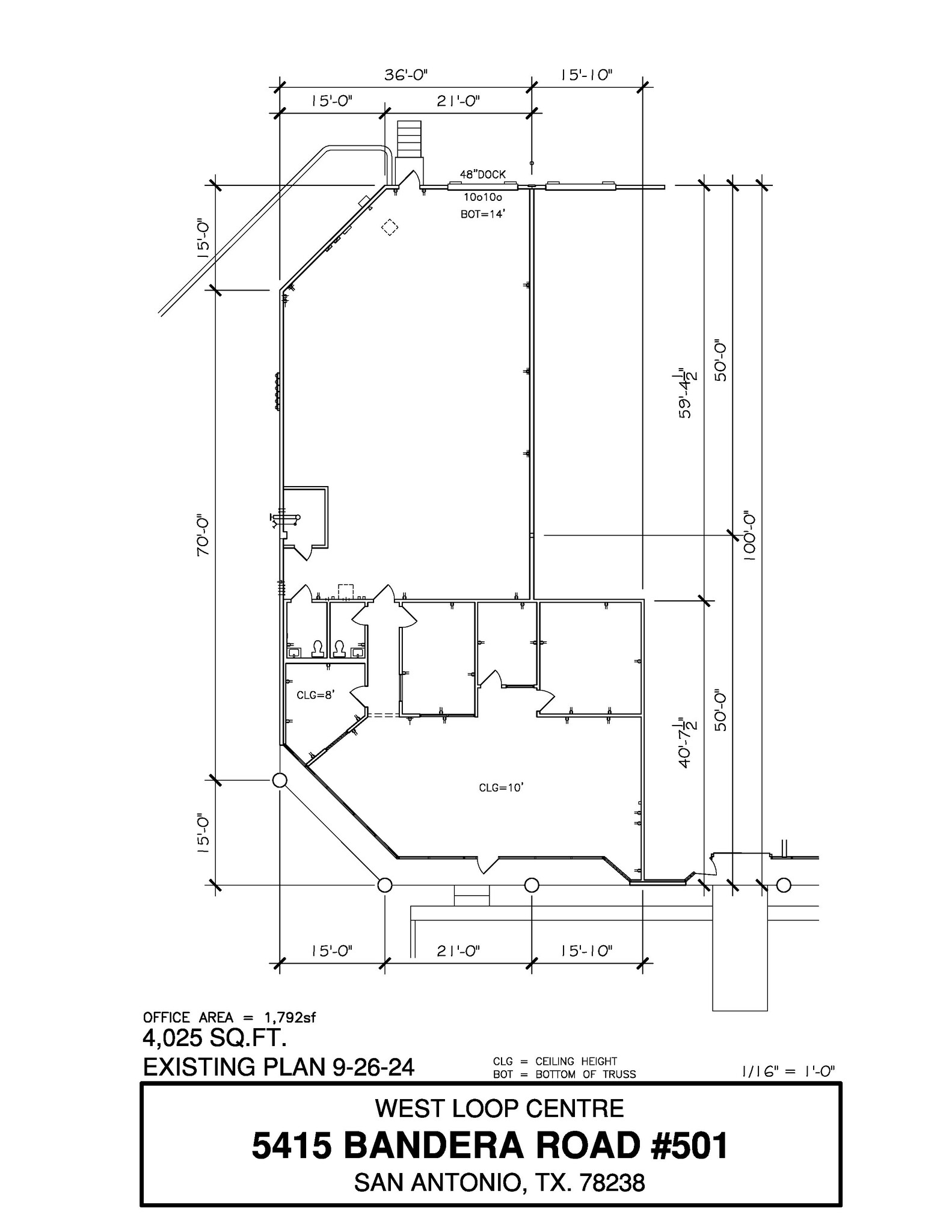 5407-5419 Bandera Rd, San Antonio, TX à louer Plan d  tage- Image 1 de 1