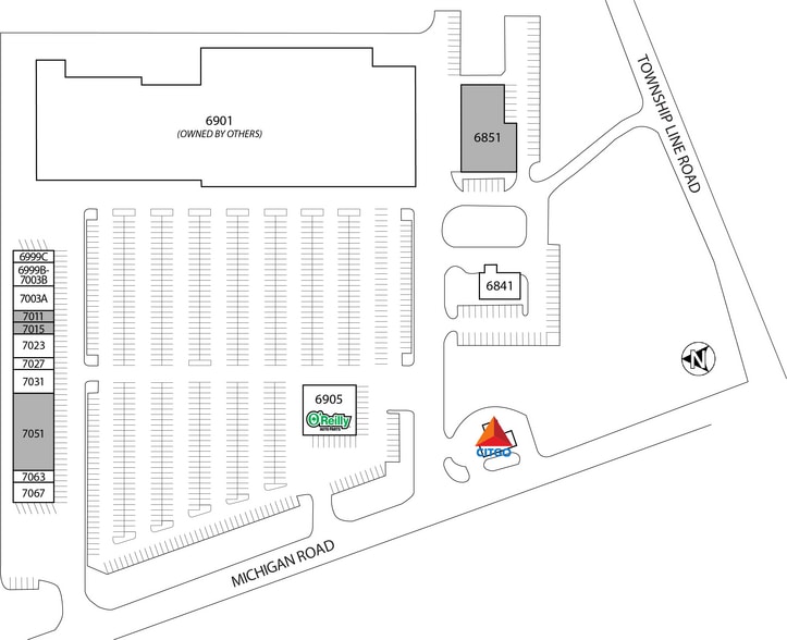 6851-7067 Michigan Rd, Indianapolis, IN for lease - Site Plan - Image 3 of 3