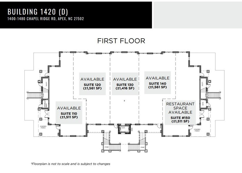 1420 Chapel Ridge Rd, Apex, NC à louer - Plan d’étage - Image 2 de 2