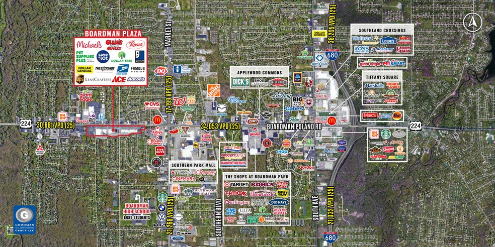 101-501 Boardman-Canfield Rd, Youngstown, OH for lease - Aerial - Image 2 of 16