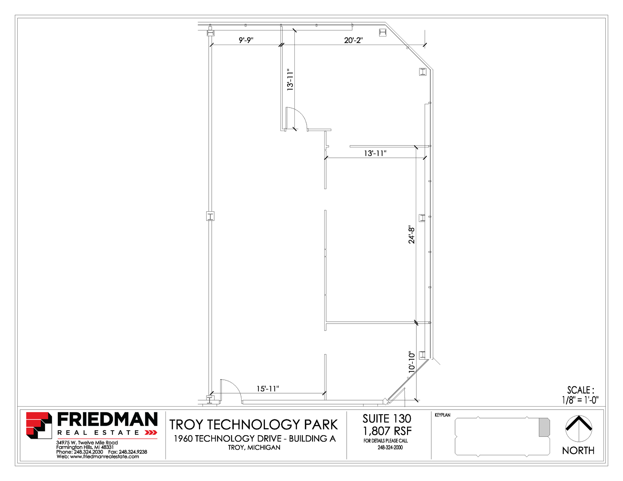 1960 Technology Dr, Troy, MI for lease Floor Plan- Image 1 of 1