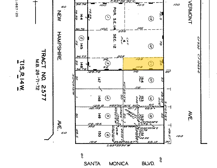 1127 N Vermont Ave, Los Angeles, CA for sale - Plat Map - Image 3 of 4