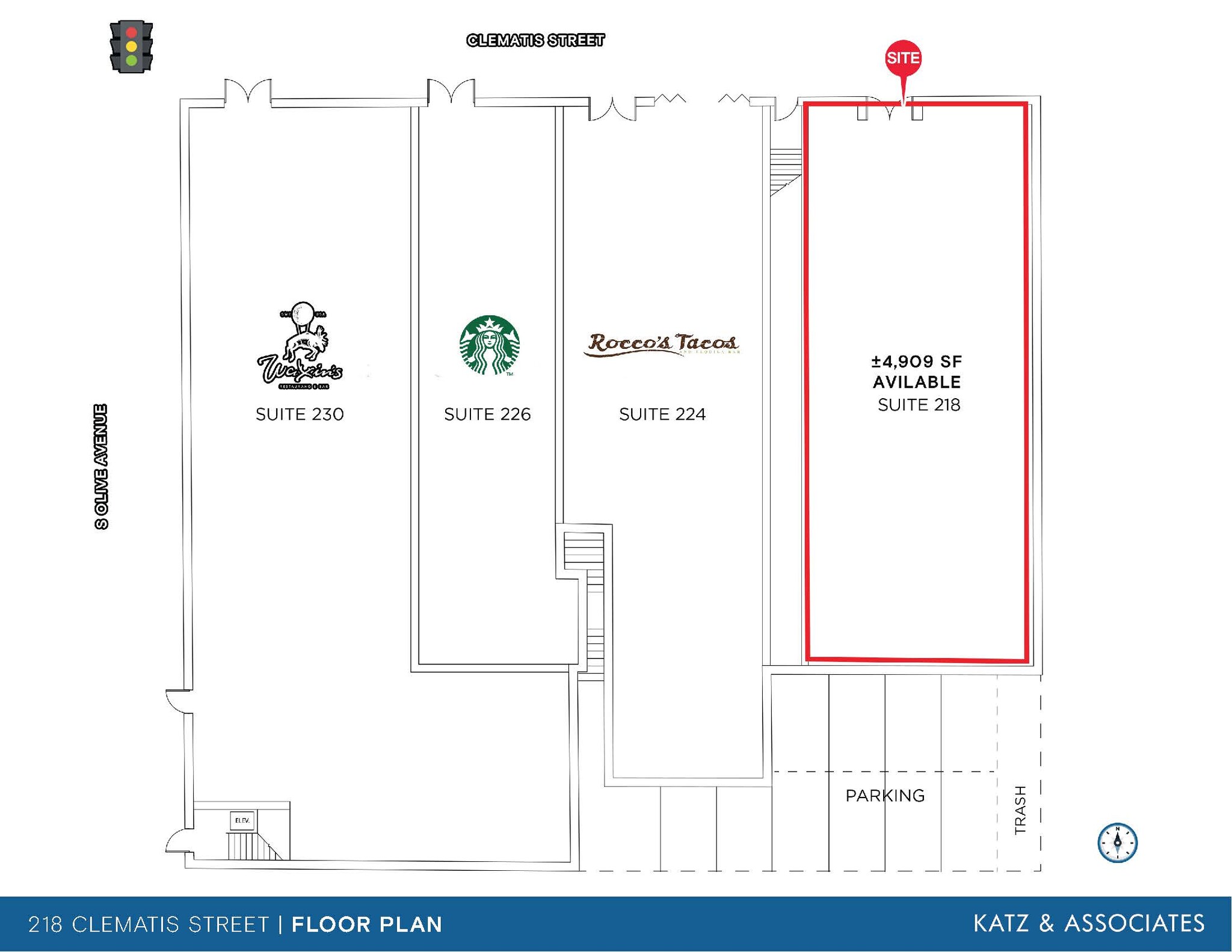 218-230 Clematis St, West Palm Beach, FL à louer Plan de site- Image 1 de 1