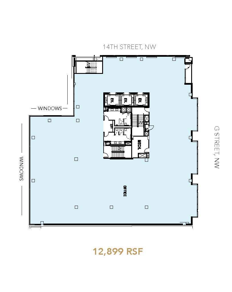 699 14th St NW, Washington, DC à louer Plan d  tage- Image 1 de 1