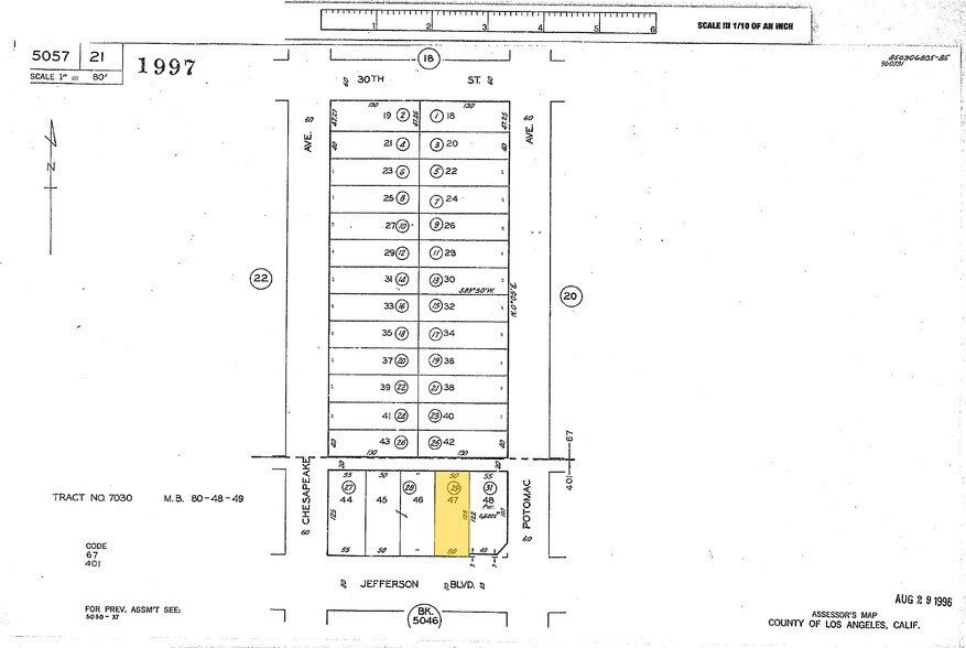 4405-4407 1/2 W Jefferson Blvd, Los Angeles, CA à louer - Plan cadastral - Image 3 de 3