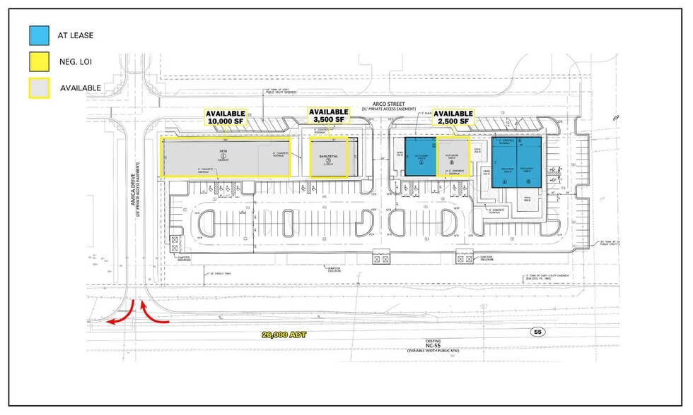 Alston Town Center Phase II, Cary, NC for lease - Site Plan - Image 3 of 3