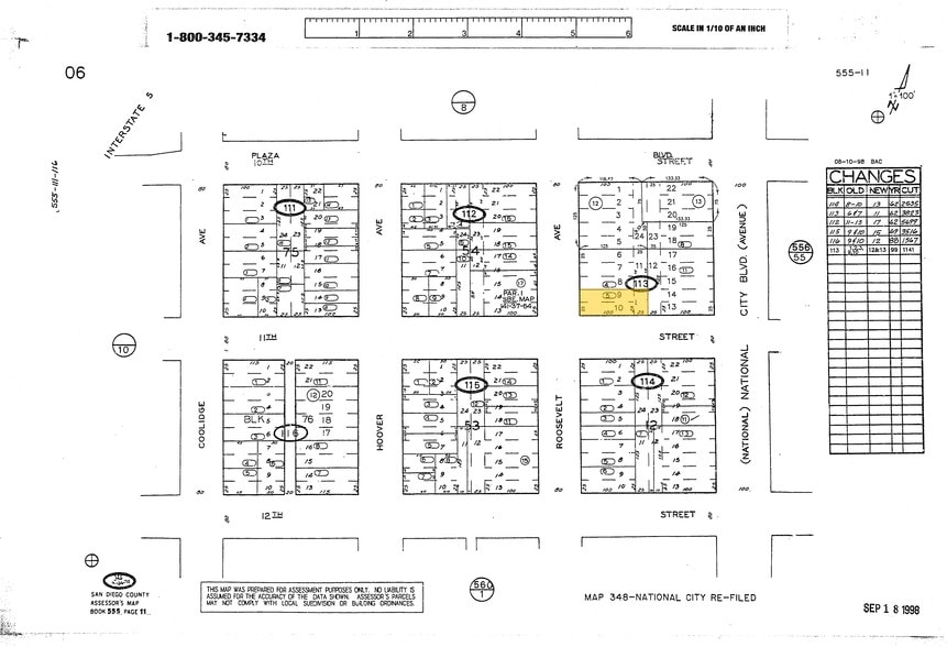 25 W 11th St, National City, CA à vendre - Plan cadastral - Image 3 de 3