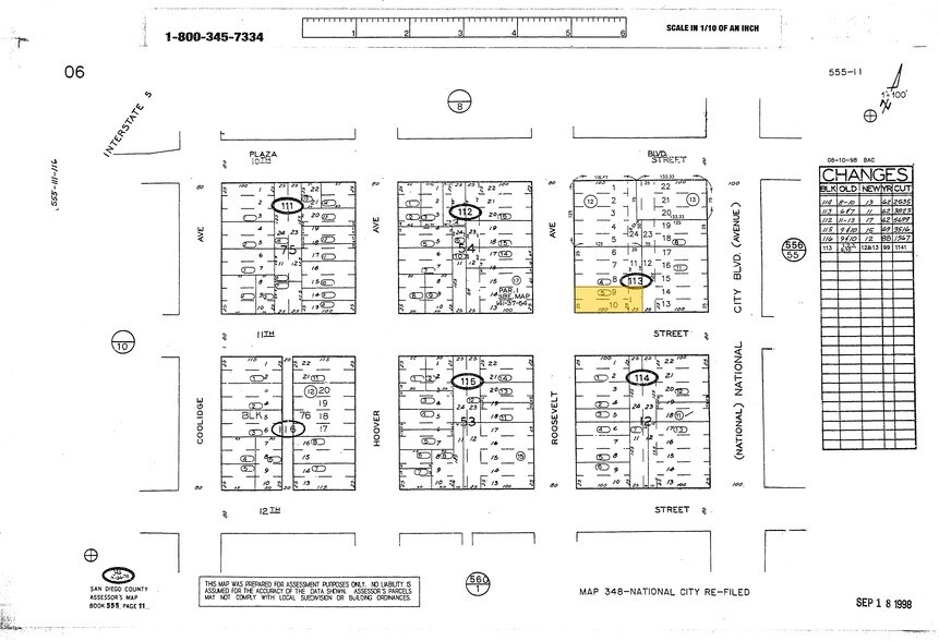 25 W 11th St, National City, CA for sale - Plat Map - Image 3 of 3