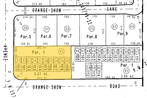 290 W Orange Show Rd, San Bernardino, CA à vendre - Plan cadastral - Image 2 de 6