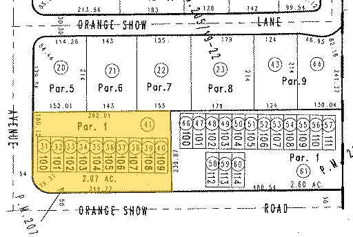 290 W Orange Show Rd, San Bernardino, CA for sale - Plat Map - Image 2 of 17