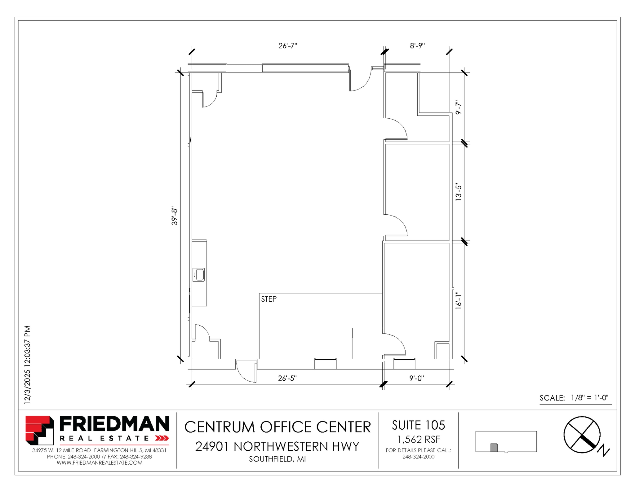 24901 Northwestern Hwy, Southfield, MI for lease Floor Plan- Image 1 of 1