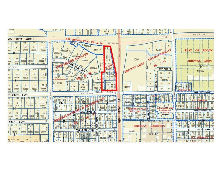 706 NW 13th St, Gainesville, FL à vendre - Plan cadastral - Image 1 de 7