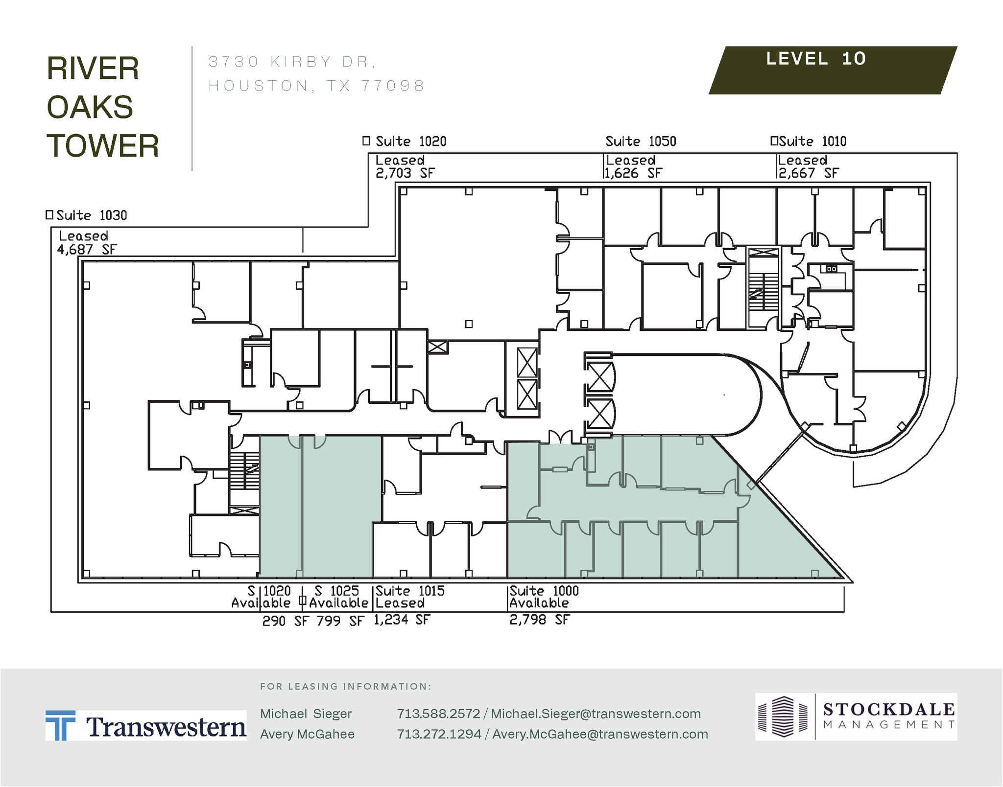 3730 Kirby Dr, Houston, TX à louer Plan d’étage- Image 1 de 1