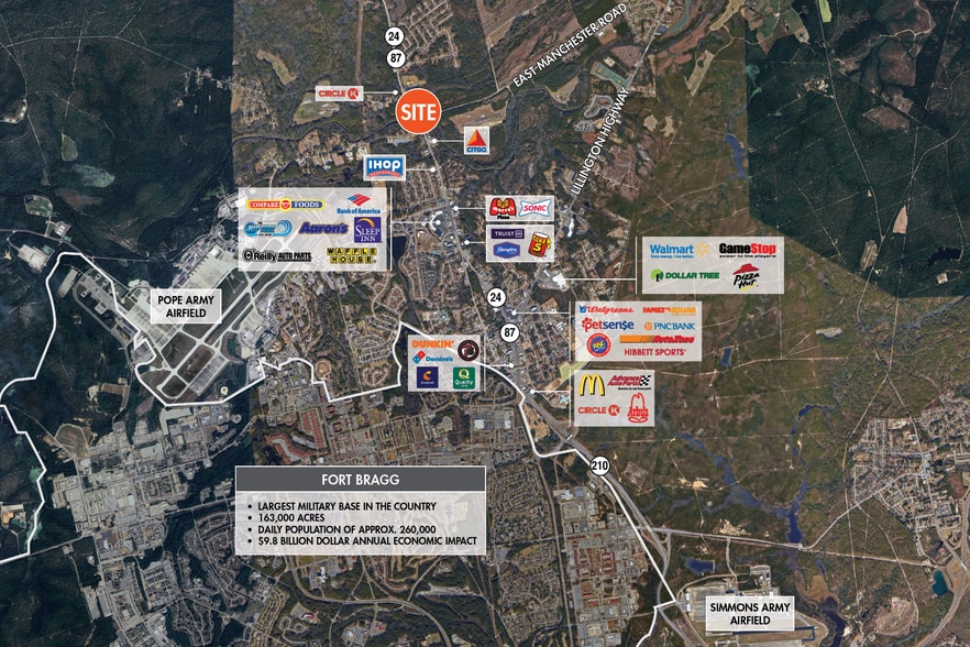 1576 N Bragg Blvd, Spring Lake, NC for lease - Aerial - Image 2 of 6