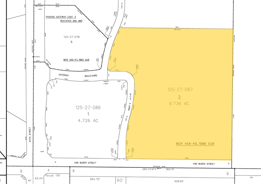 4646 E Van Buren St, Phoenix, AZ for lease - Plat Map - Image 2 of 5