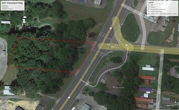 2117 Cleveland, Dalton, GA - AÉRIEN Vue de la carte