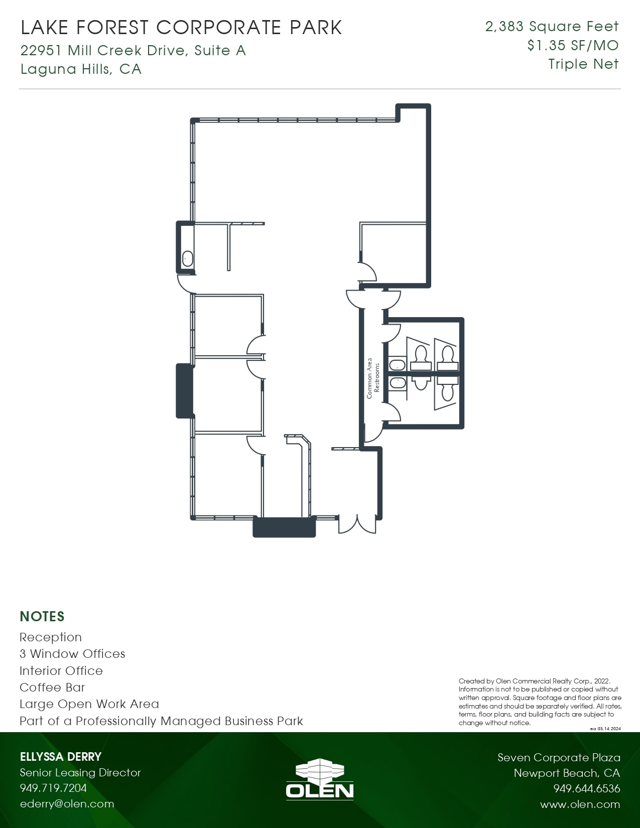 22951 Mill Creek Dr, Laguna Hills, CA for lease Floor Plan- Image 1 of 1
