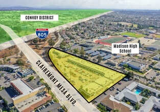 5487-5597 Clairemont Mesa Blvd, San Diego, CA - Aerial  map view
