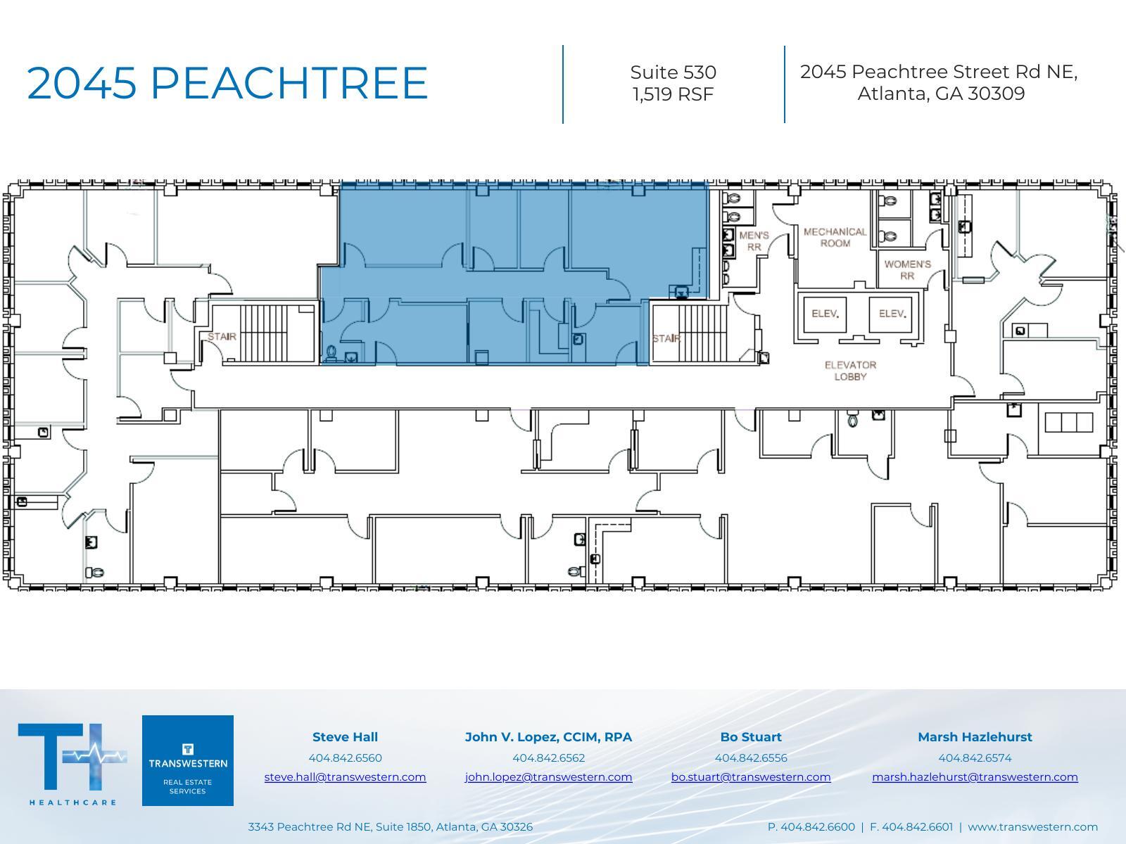 2045 Peachtree Rd NE, Atlanta, GA à louer Plan d’étage- Image 1 de 1