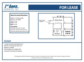 4300 S I-10 Service Rd, Metairie, LA à louer Plan d’étage- Image 1 de 1