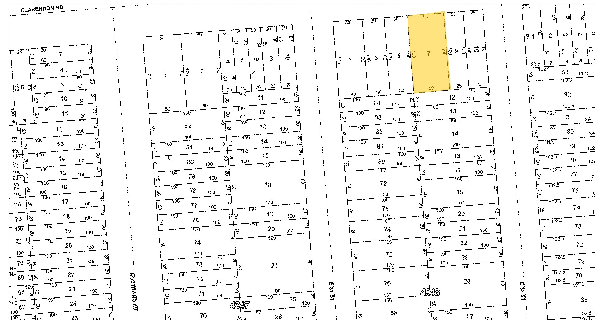 3116 Clarendon Rd, Brooklyn, NY à vendre Plan cadastral- Image 1 de 1