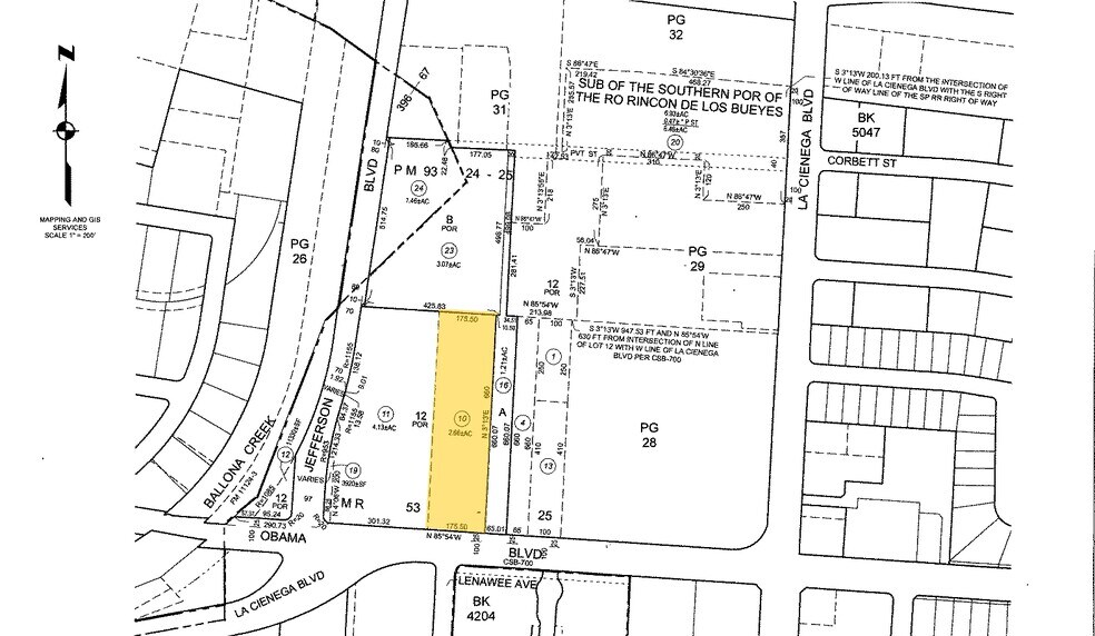 5870 W Jefferson Blvd, Los Angeles, CA for lease - Plat Map - Image 2 of 9