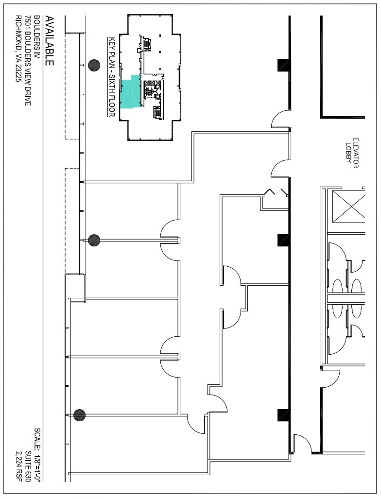 7501 Boulder View Dr, North Chesterfield, VA à louer Plan d’étage- Image 1 de 5