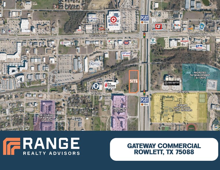 4825 Main Street, Rowlett, TX à vendre - Aérien - Image 1 de 1
