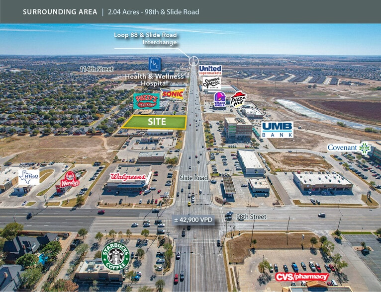 9813-9815 Slide rd, Lubbock, TX à vendre - Aérien - Image 2 de 2