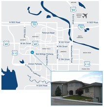 5200 Bob Billings Pky, Lawrence, KS - Aerial  map view