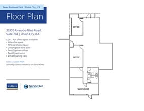 32980 Alvarado Niles Rd, Union City, CA à louer Plan d’étage- Image 1 de 1
