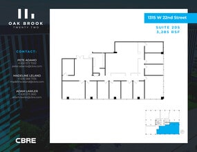 1315 W 22nd St, Oak Brook, IL for lease Floor Plan- Image 1 of 1