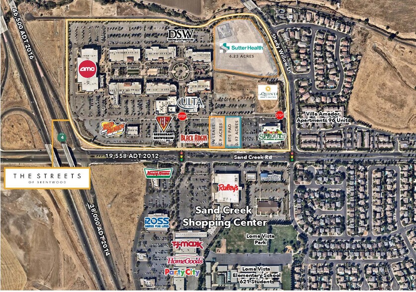 Sand Creek Rd & Shady Willow Ln, Brentwood, CA for lease - Aerial - Image 1 of 1