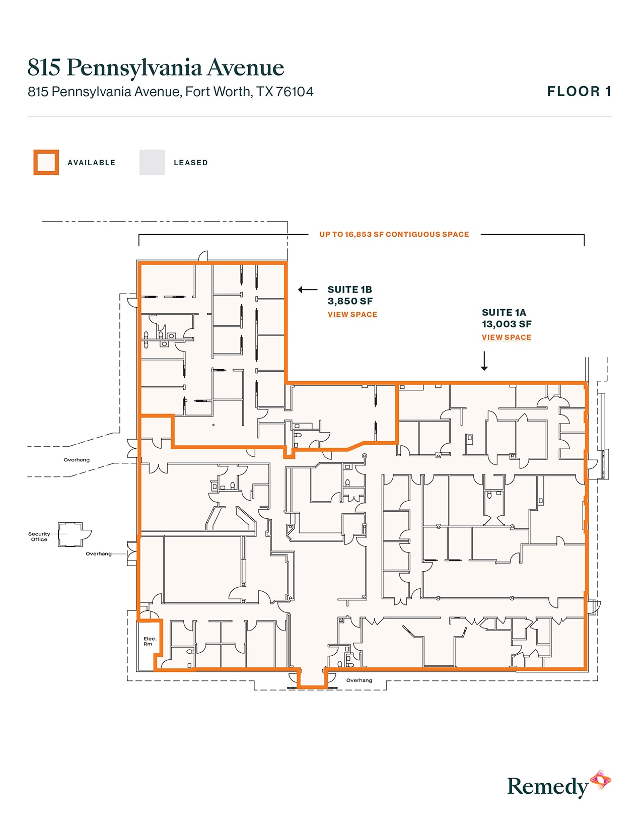 815 Pennsylvania Ave, Fort Worth, TX à louer Plan d’étage- Image 1 de 1