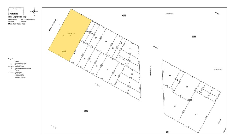 1845 Adam Clayton Powell Jr Blvd, New York, NY à vendre - Plan cadastral - Image 1 de 1