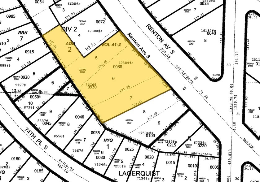 12623-12629 Renton Ave S, Seattle, WA à louer - Plan cadastral - Image 2 de 12
