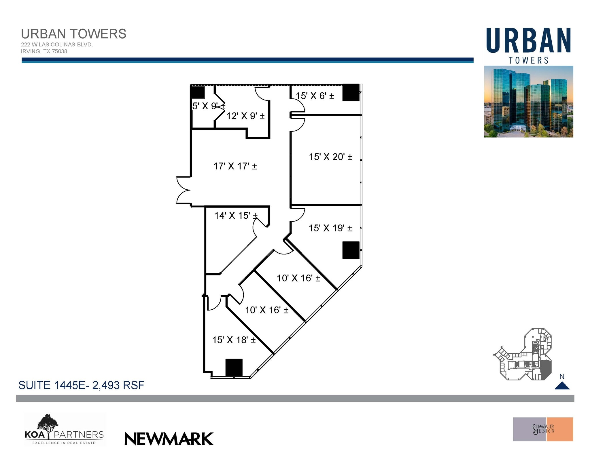 222 W Las Colinas Blvd, Irving, TX à louer Plan d’étage- Image 1 de 1