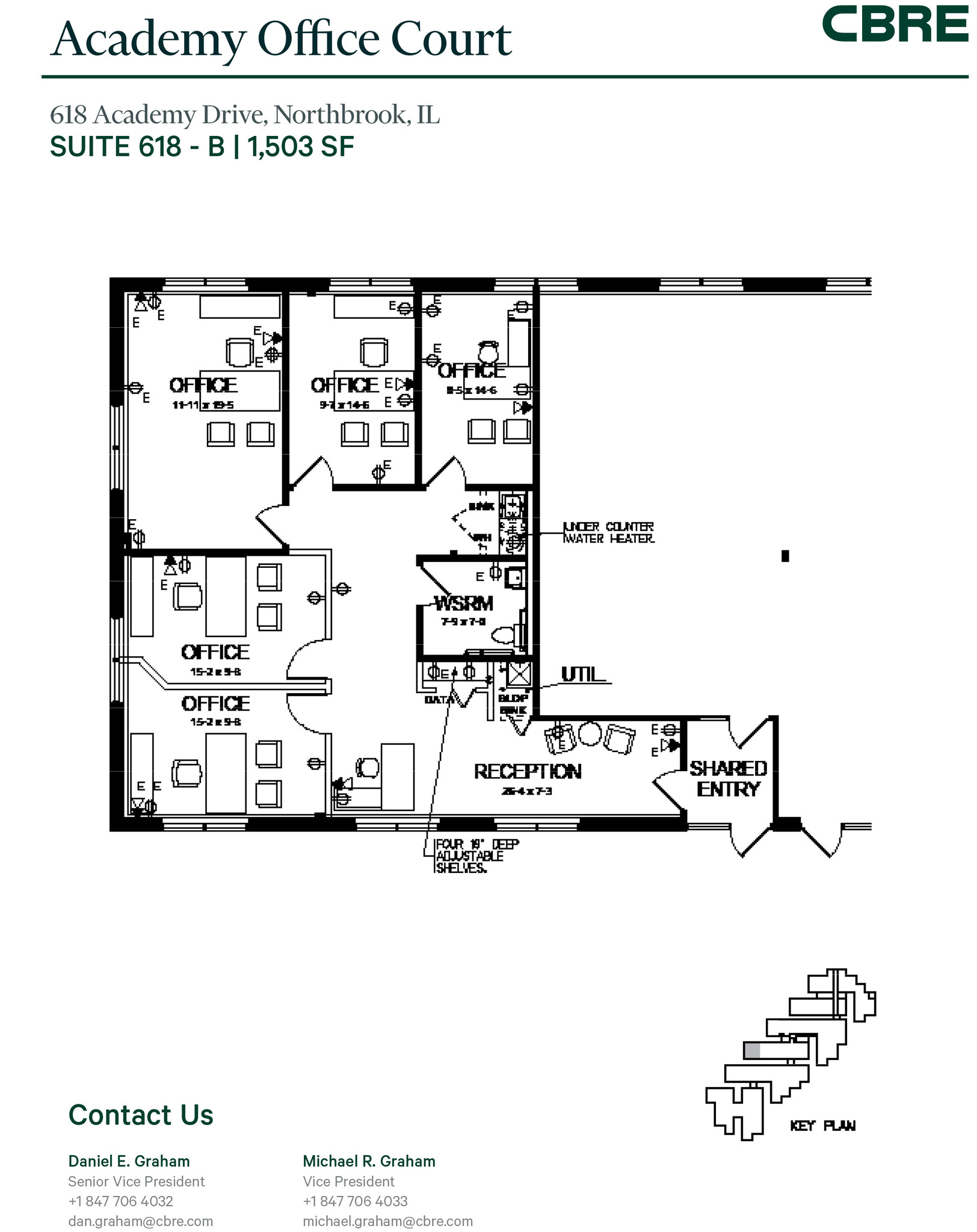 600-650 Academy Dr, Northbrook, IL à louer Plan d’étage- Image 1 de 1