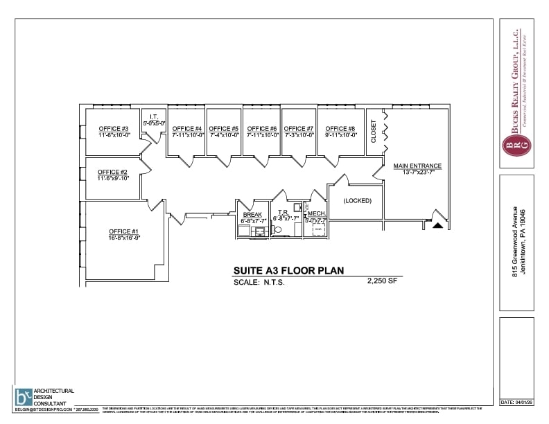 815 Greenwood Ave, Jenkintown, PA 19046 - Unité A-3 -  - Plan d’étage - Image 1 of 1